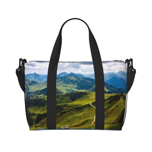 Turnbeutel für Damen, Wochenendtasche, Übernachtungstasche, persönliche Gegenstände, Schultertasche für Damen und Herren, Einheitsgröße, Schwarz , Einheitsgröße von ESNAIUVCD