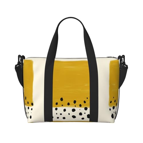 Turnbeutel für Damen, Wochenendtasche, Übernachtungstasche, persönliche Gegenstände, Schultertasche für Damen und Herren, Einheitsgröße, Schwarz , Einheitsgröße von ESNAIUVCD