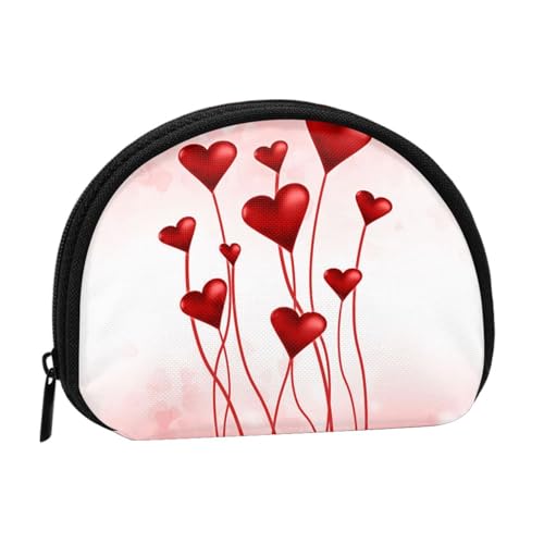 Valentinstag Herzform Ballon Druck Tragbare Mini Aufbewahrungstasche Muschelförmige Geldbörse Kleine Münzbörse Muschel Aufbewahrungstasche von ESNAIUVCD