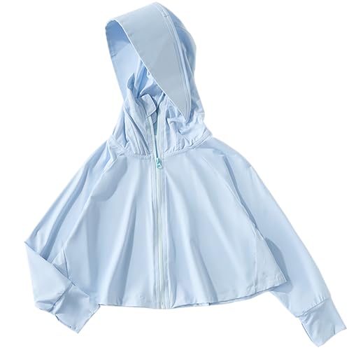 ESORNUG Langarm Hoodie Shirts for Baby Junge Mädchen Sonnenschutz Jacke Kinder UPF 50+ Sonnenschutz Hoodies Outdoor Laufen Leichte Jacke von ESORNUG