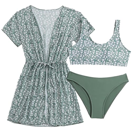 ESORNUG Mädchen Badeanzug Sport Schnell Trocknen Badeanzug Bademode Schwimmen Badeanzüge Schwimmkleid Badeshirt Oberteil Bade Bekleidung Strandbikini Badekleidung von ESORNUG