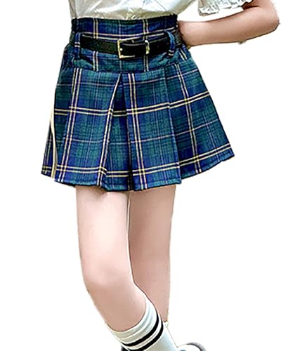 Tennisrock Mädchen Hohe Taille Röcke Sportrock Kurze Hohe Taille Gefaltete Skater Tennis Schule Rock 130 von ESORNUG