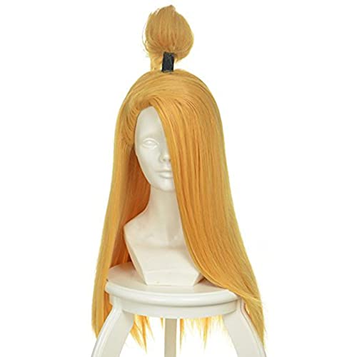ESPADE Wig Anime Cosplay Anime Deidara 65 cm Lange goldene gestylte hitzebeständige synthetische Haar-Cosplay-Perücke von ESPADE