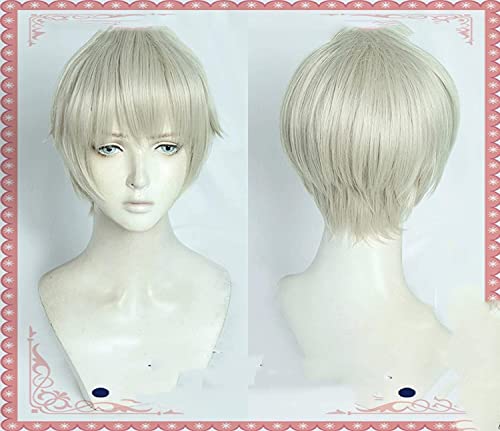 ESPADE Wig Anime Cosplay Anime Jujutsu Kaisen Toge Inumaki Cosplay graue Kurze hitzebeständige Kunsthaar Halloween Karneval Party Kostüm Perücke von ESPADE