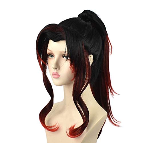 ESPADE Wig Anime Cosplay Demon Slayer Kimetsu no Yaiba Kokushibou Michikatsu Tsugikuni Yoriichi Wig Cosplay Costume Synthetic Hair Halloween Party Wigs von ESPADE
