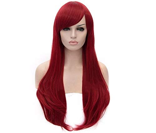 ESPADE Wig Anime Cosplay LOL Katarina Cosplay Wig Katarina Du Couteau 70cm Long Dark Red Culy Heat Resistent Synthetic Hair Wigs + Wig Cap ESPADE Wig Anime Cosplay LOL Katarina Cosplay Wig Katarina Du Couteau 70cm Long Dark Red Culy Heat Resistent Synthetic Hair Wigs + Wig Cap von ESPADE
