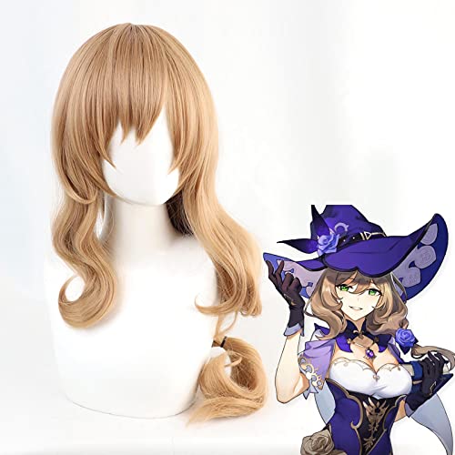 ESPADE Wig Anime Cosplay Spiel Genshin Impact Venti Kaeya Noelle Kong Ying Cosplay Perücken A (Color : H) von ESPADE