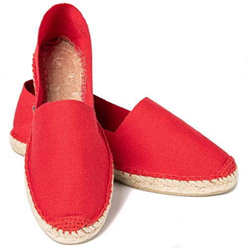 ESPADELLE Klassische Damen Slip-on Espadrilles aus Baumwolle mit Schuhbeutel, Chili, 36, Handmade in Spain ESPADELLE Klassische Damen Slip-on Espadrilles aus Baumwolle mit Schuhbeutel, Chili, 36, Handmade in Spain von ESPADELLE
