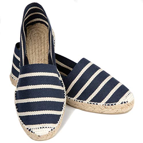 ESPADELLE Klassische Gestreifte Damen Slip-on Espadrilles aus Baumwolle mit Schuhbeutel, Sailor, 40, Handmade in Spain ESPADELLE Klassische Gestreifte Damen Slip-on Espadrilles aus Baumwolle mit Schuhbeutel, Sailor, 40, Handmade in Spain von ESPADELLE