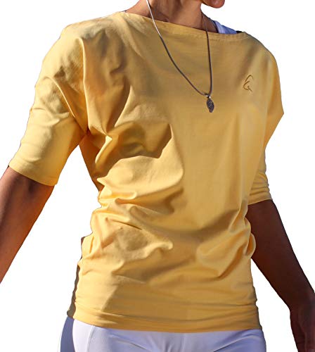 ESPARTO Halbarmshirt Sadaa in Bio-Baumwolle (Mangogelb, M) von ESPARTO