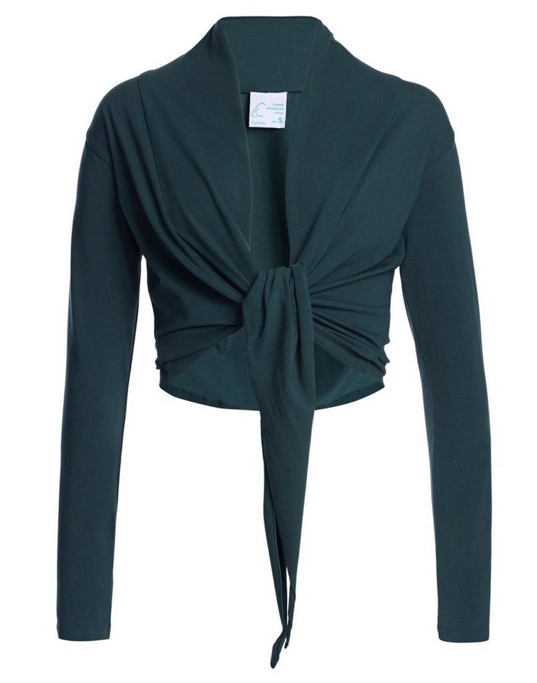 ESPARTO Yoga-Wickeljacke Wickelshirt Dhaara in Bio-Baumwolle variabel zu binden von ESPARTO