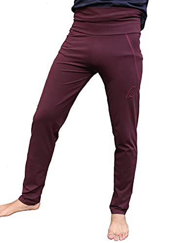 ESPARTO Yogahose Daylu Herren und Damen in Bio-Baumwolle (Aubergine, S) von ESPARTO