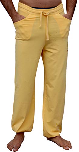 ESPARTO Yogahose Sitaara Herren und - Boyfriend Style - Damen in Bio-Baumwolle (Mangogelb, S) von ESPARTO