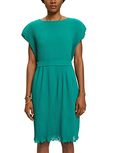 ESPRIT Collection Damen 033eo1e318 Kleid, 305/Emerald Green, S von ESPRIT