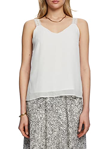 ESPRIT Damen 043EO1F303 Bluse, 100/WHITE, L von ESPRIT