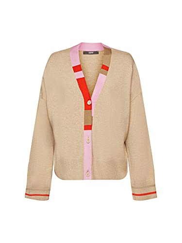 ESPRIT Collection Damen 013eo1i312 Strickjacke, Sand, XS von ESPRIT