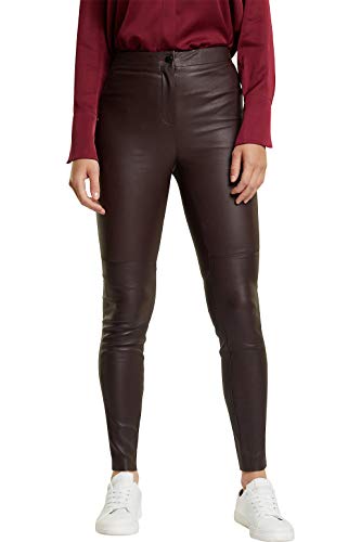 ESPRIT Collection Damen Hose 090eo1b317, 600/Bordeaux Red, 34 von ESPRIT