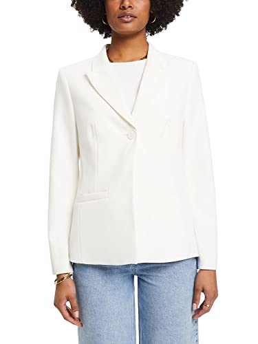 ESPRIT Collection Damen 023eo1g312 Blazer, 100/White, 36 von ESPRIT