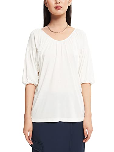 ESPRIT Damen 082EO1K311 T-Shirt, 110/OFF White, XL von ESPRIT