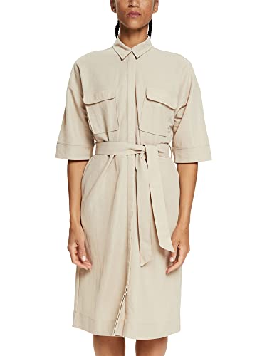 ESPRIT Damen 052EO1E342 Dress, 260/LIGHT Taupe, M von ESPRIT
