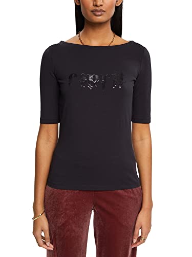 ESPRIT Damen 112EO1K313 T-Shirt, 001/BLACK, M von ESPRIT