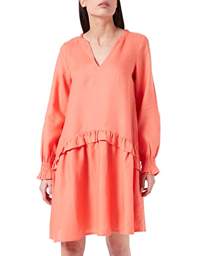 ESPRIT Damen 042EO1E303 Dress, 870/CORAL ORANGE, 36 von ESPRIT