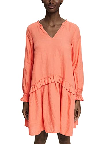 ESPRIT Damen 042EO1E303 Dress, 870/CORAL ORANGE, 36 von ESPRIT