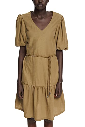 ESPRIT Damen 042EO1E316 Dress, 350/KHAKI Green, XS von ESPRIT