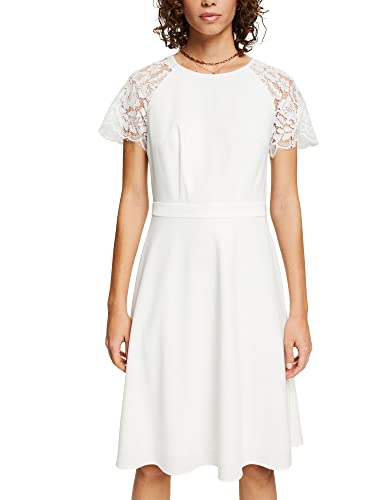 ESPRIT Damen 022EO1E313 Kleid, 110/OFF White, 36 von ESPRIT