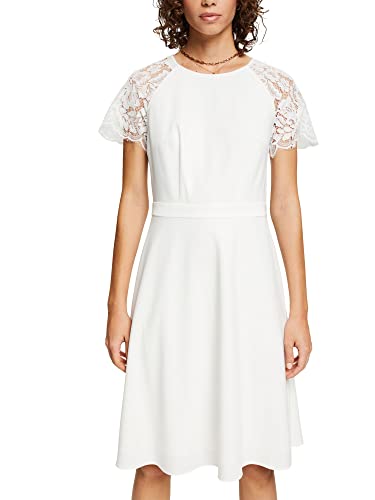 ESPRIT Damen 022EO1E313 Kleid, 110/OFF White, 40 von ESPRIT