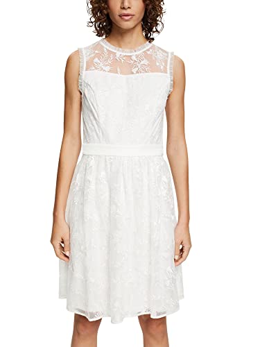 ESPRIT Damen 022EO1E317 Kleid, 110/OFF White, XXL von ESPRIT