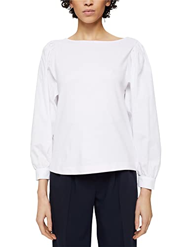 ESPRIT Damen 012EO1K309 T-Shirt, 100/WHITE, XL von ESPRIT