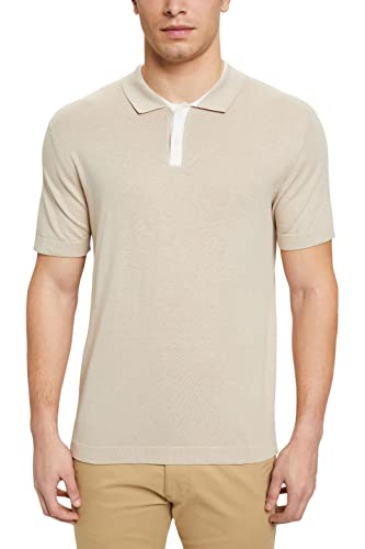 ESPRIT Collection Herren 023eo2k307 Polohemd, 260/Light Taupe, L von ESPRIT