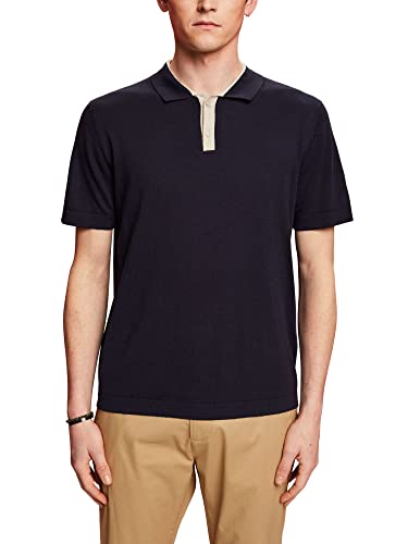 ESPRIT Collection Herren 023eo2k307 Polohemd, 400/Navy, L von ESPRIT