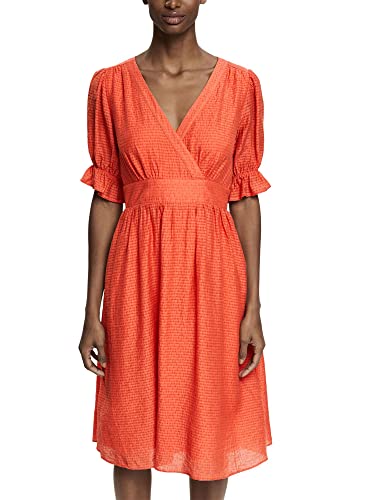 ESPRIT Damen 042EO1E345 Dress, 870/CORAL ORANGE, 40 von ESPRIT