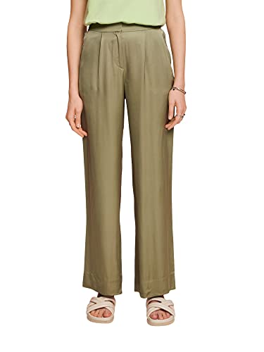 ESPRIT Damen 053EO1B310 Hose, 345/LIGHT Khaki, 34 von ESPRIT