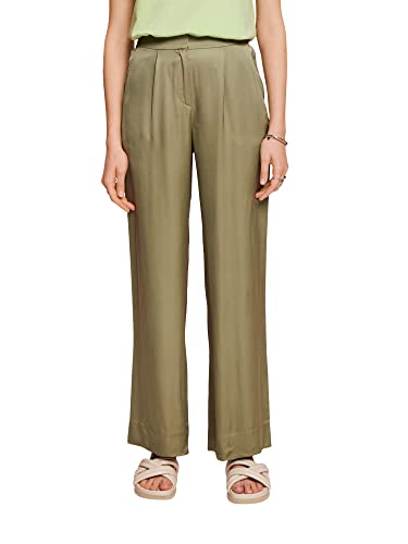 ESPRIT Damen 053EO1B310 Hose, 345/LIGHT Khaki, 36 von ESPRIT