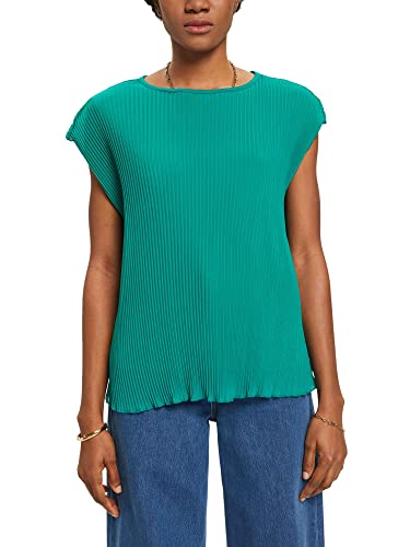 ESPRIT Damen 033EO1K313 T-Shirt, 305/EMERALD Green, L von ESPRIT