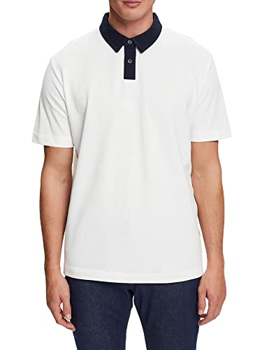 ESPRIT Collection Herren 023eo2k303 Polohemd, 110/Off White, L von ESPRIT