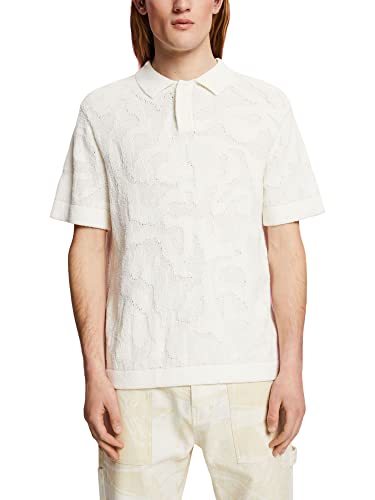 Herren ESPRIT Collection 033eo2k303 Polohemd, 110/Off White, L von ESPRIT