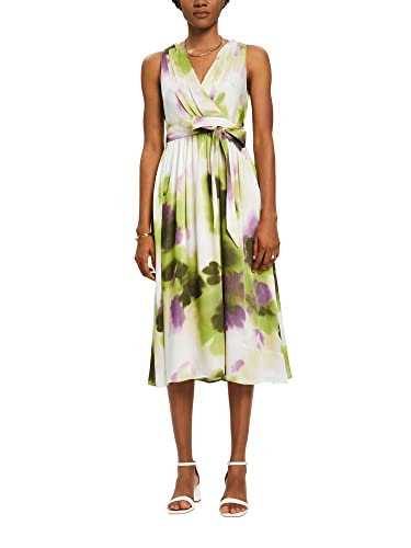ESPRIT Collection Damen 023eo1e340 Kleid, 318/Leaf Green 4, 34 von ESPRIT