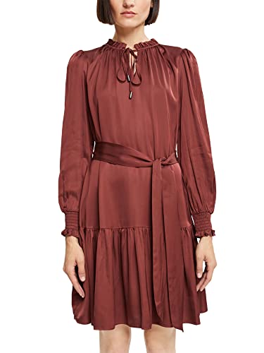 ESPRIT Damen 102EO1E314 Kleid, 601/BORDEAUX RED 2, 34 von ESPRIT