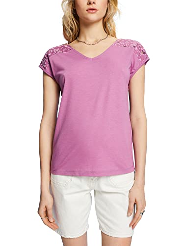 ESPRIT Damen 053EO1K303 T-Shirt, 506/VIOLET 2, L von ESPRIT