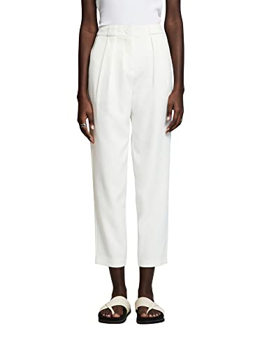 ESPRIT Collection Damen 023eo1b314 Hose, 100/White, 36 von ESPRIT