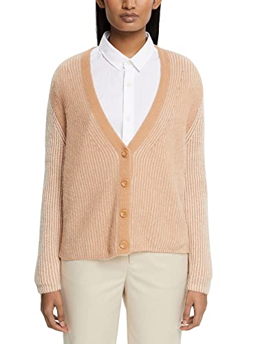 ESPRIT Damen 122EO1I316 Strickjacke, 290/LIGHT BEIGE, M von ESPRIT