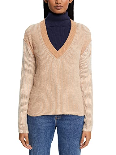 ESPRIT Damen 122EO1I315 Pullover, 290/LIGHT BEIGE, XS von ESPRIT