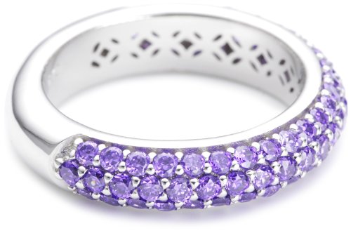 Esprit Collection Damen-Ring 925 Sterling Silber rhodiniert Kristall Zirkonia amorbess passion violett von ESPRIT