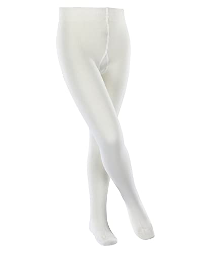 ESPRIT Unisex Kinder Strumpfhose Foot Logo K Ti Baumwolle dick einfarbig 1 Stück, Weiß Off-White 2040, 110-116 von ESPRIT