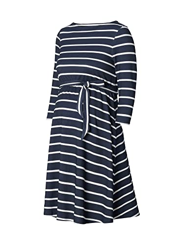 ESPRIT Maternity Damen Dress 3/4 Sleeve Stripe Kleid, Dark Blue - 405, 38 EU von ESPRIT Maternity