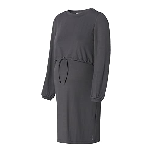 ESPRIT Maternity Damen Dress Nursing Long Sleeve Kleid, Charcoal Grey - 019, 44 EU von ESPRIT Maternity